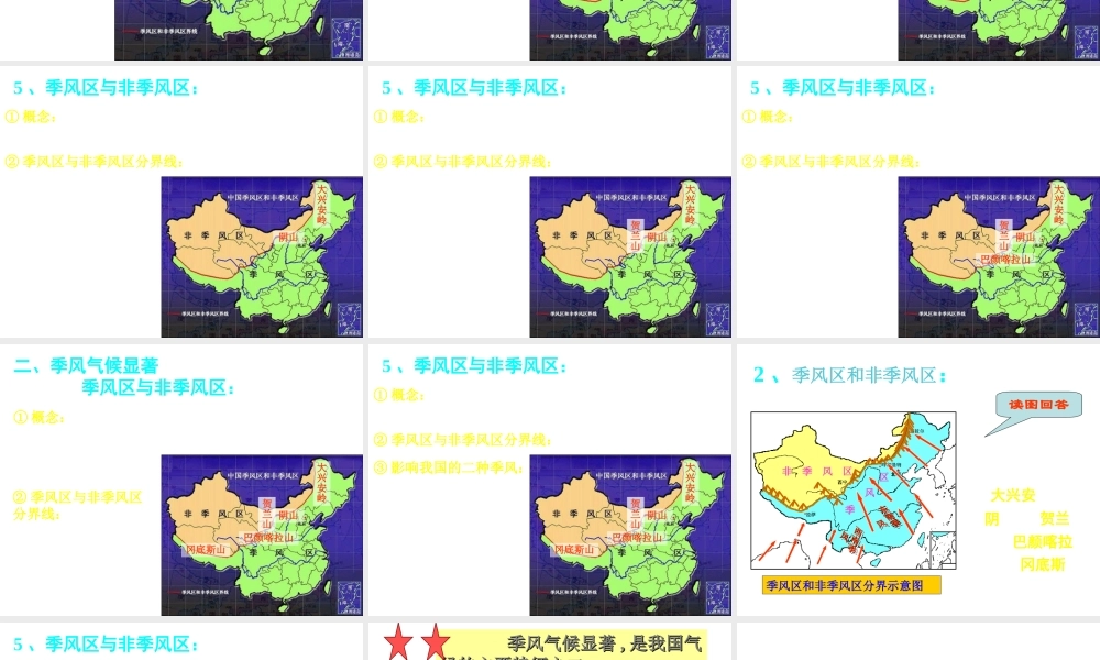 八年级地理上册 2.2 中国的气候--季风气候显著课件 （新版）湘教版-（新版）湘教版初中八年级上册地理课件