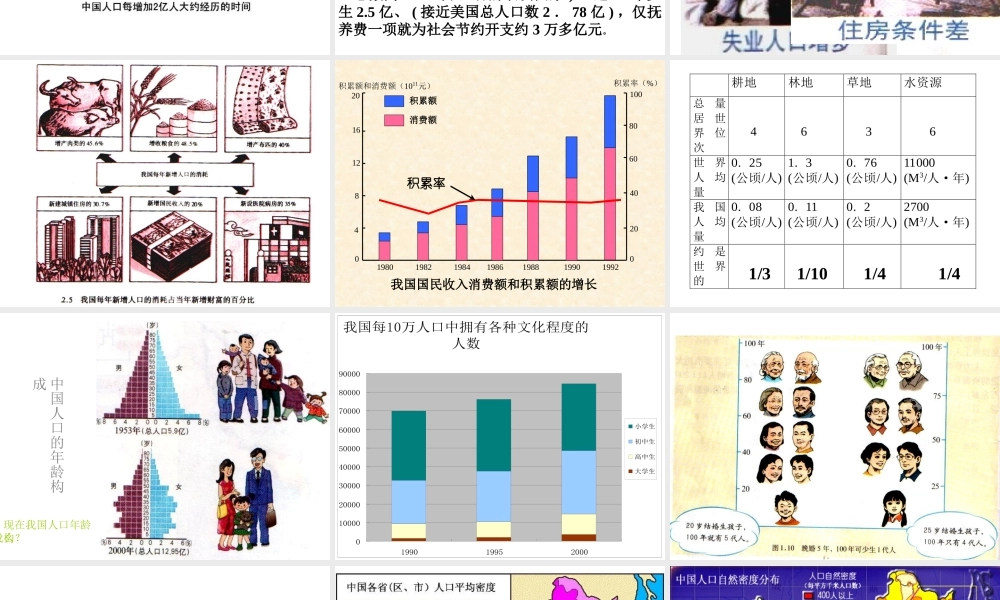 八年级地理上册 第一章 第三节 中国的人口课件 湘教版-湘教版初中八年级上册地理课件