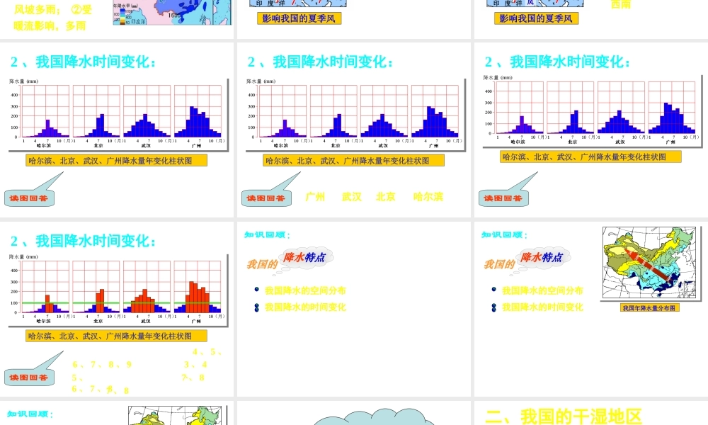 八年级地理上册 2.2 中国的气候--降水和干湿地区课件 （新版）湘教版-（新版）湘教版初中八年级上册地理课件