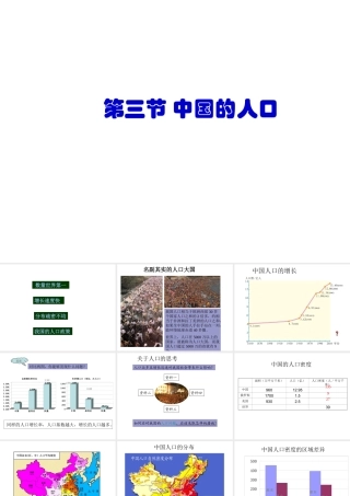 八年级地理上册 第一章 第三节 中国的人口课件（1）（新版）湘教版-（新版）湘教版初中八年级上册地理课件