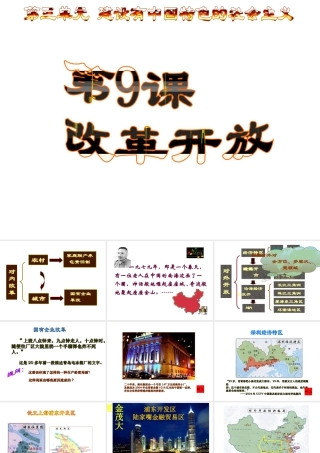 八年级历史下册9课改革开放人教版