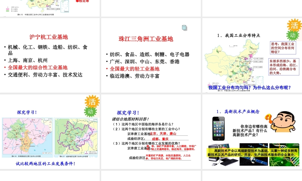 八年级地理上册 4.2工业课件 （新版）粤教版-（新版）粤教版初中八年级上册地理课件