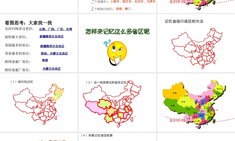 八年级地理上册 第一章 第一节 行政区划课件 （新版）新人教版-（新版）新人教版初中八年级上册地理课件