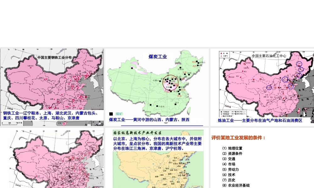 八年级地理上册 4.3 中国的工业课件（1）（新版）新人教版-（新版）新人教版初中八年级上册地理课件