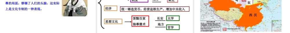 八年级历史与社会上册 第三单元 绵延不绝的中华文明（一）统一多民族国家的建立和发展 第三课 汉武帝时代的大一统格局教学课件 人教版-旧人教级上册历史与社会课件