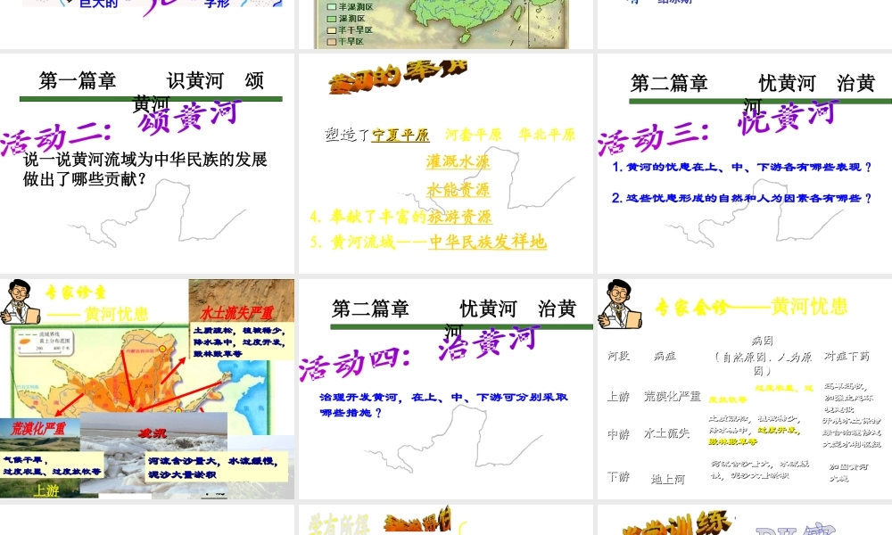 八年级地理上册 2.3 河流 黄河的治理与开发课件 （新版）新人教版-（新版）新人教版初中八年级上册地理课件