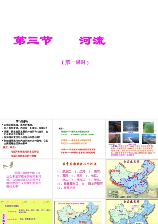八年级地理上册 2.3 河流（第1课时）课件 （新版）湘教版-（新版）湘教版初中八年级上册地理课件