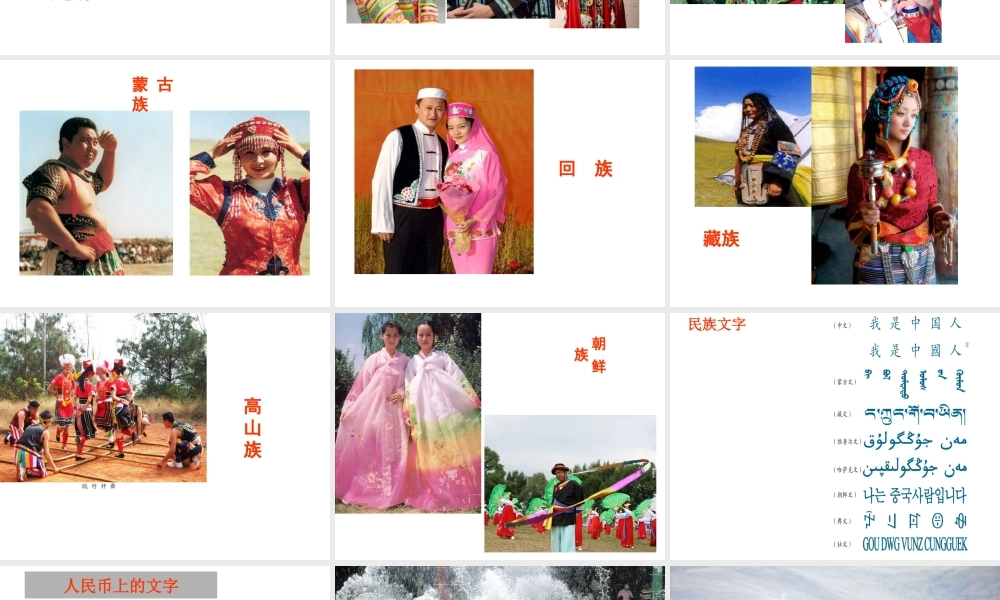 八年级地理上册 第一章 第一节 民族课件 新人教版