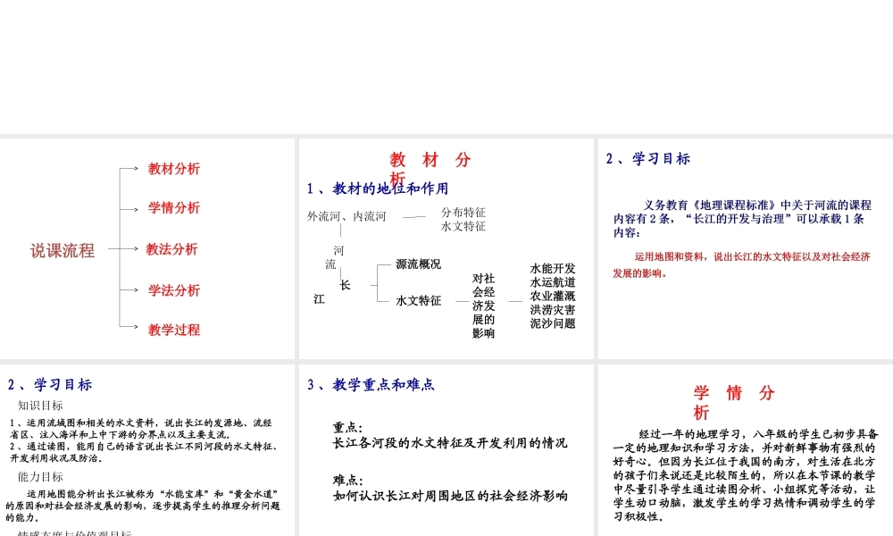 八年级地理上册 2.3 河流—长江的开发与治理说课课件 新人教版-新人教版初中八年级上册地理课件