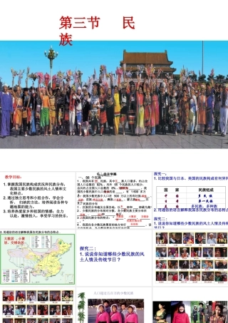 八年级地理上册 第一章 中国的疆域与人口 1.3 民族课件 湘教版