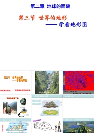 八年级地理上册 2.3 世界的地形 学看地形图课件 （新版）商务星球版