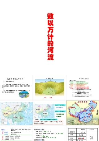 八年级地理上册 2.3 数以万计的河流课件 晋教版-人教版初中八年级上册地理课件