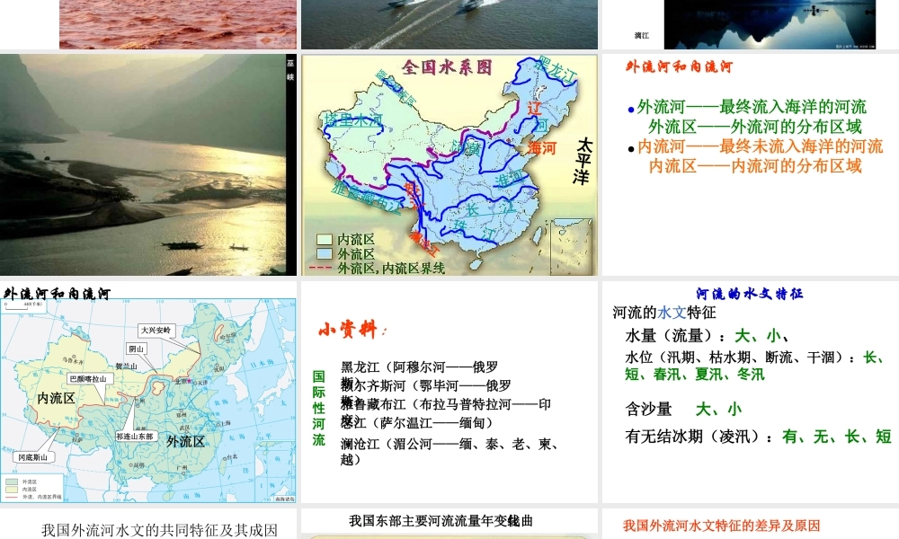 八年级地理上册 2.3 中国的河流（第1课时）课件 湘教版-湘教版初中八年级上册地理课件