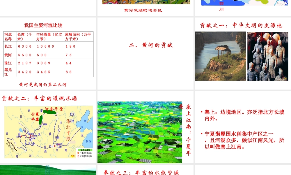 八年级地理上册 2.3《河流》黄河课件 新人教版-新人教版初中八年级上册地理课件