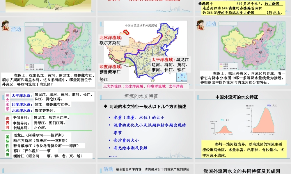 八年级地理上册 2.3《中国的河流》课件4 （新版）湘教版-（新版）湘教版初中八年级上册地理课件