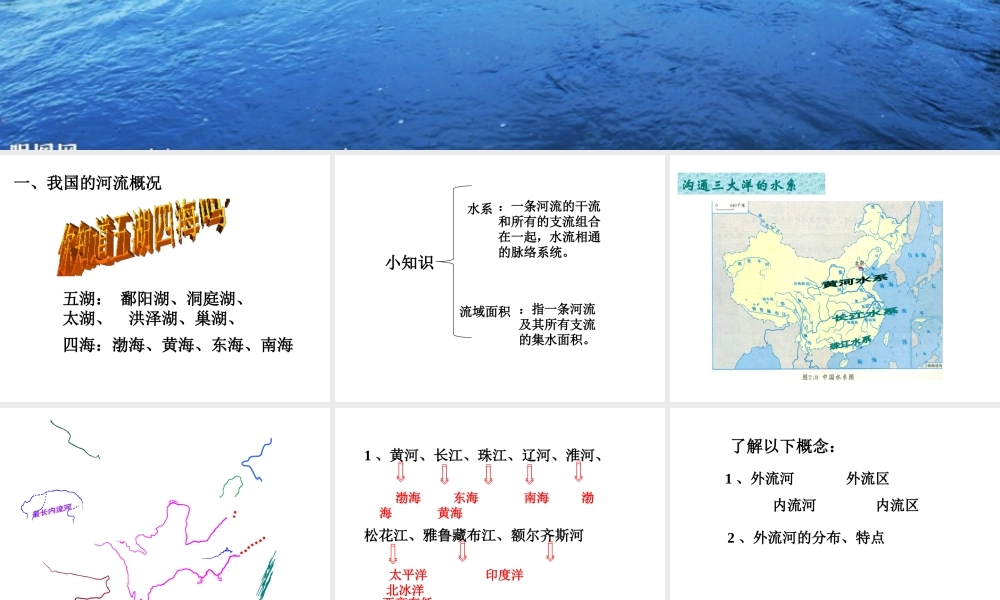 八年级地理上册 2.3河流课件 （新版）粤教版-（新版）粤教版初中八年级上册地理课件