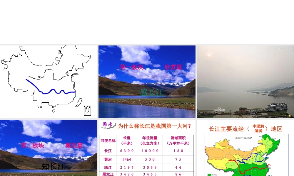 八年级地理上册 2.3长江课件 （新版）粤教版-（新版）粤教版初中八年级上册地理课件