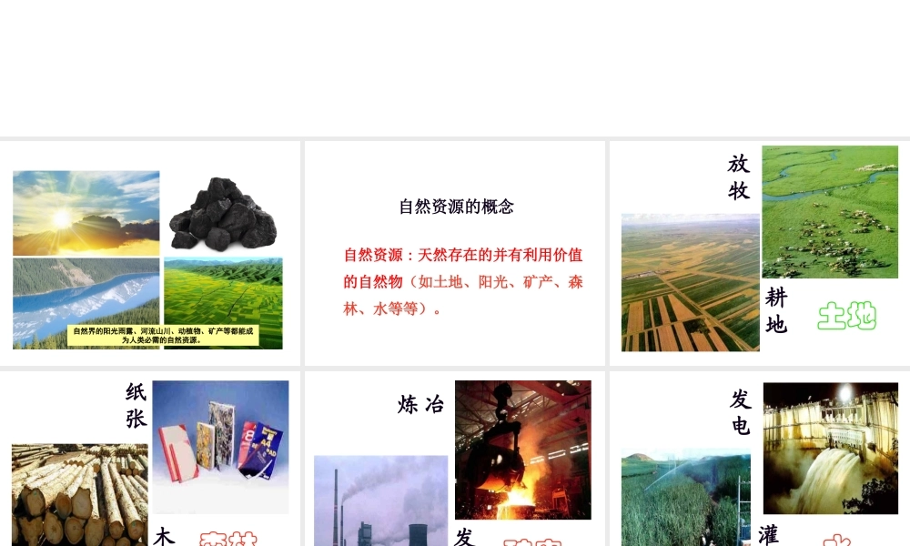 八年级地理上册 3.1 丰富的自然资源课件 晋教版-人教版初中八年级上册地理课件