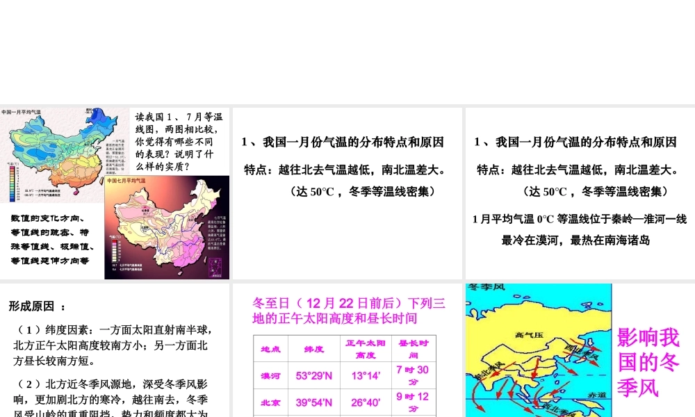 八年级地理上册 ：2.2 中国的气候--气温与温度带课件 （新版）湘教版-（新版）湘教版初中八年级上册地理课件