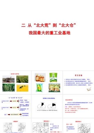 八年级地理下册 6.2 白山黑水——东北三省（从北大荒到北大仓我国最大的重工业基地）课件 （新版）新人教版-（新版）新人教版初中八年级下册地理课件