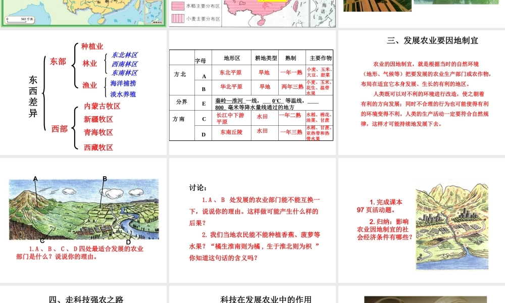 八年级地理上册 第四章 第二节《农业》课件1 （新版）新人教版-（新版）新人教版初中八年级上册地理课件