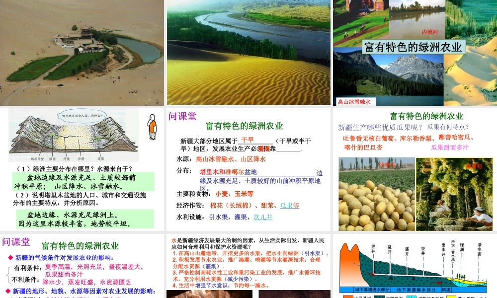 八年级地理下册 7.2新疆—祖国面积最大的省级行政区域课件3 晋教版-人教版初中八年级下册地理课件