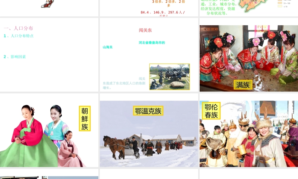 八年级地理下册 6.2 东北地区的人口和城市分布课件 （新版）湘教版-（新版）湘教版初中八年级下册地理课件