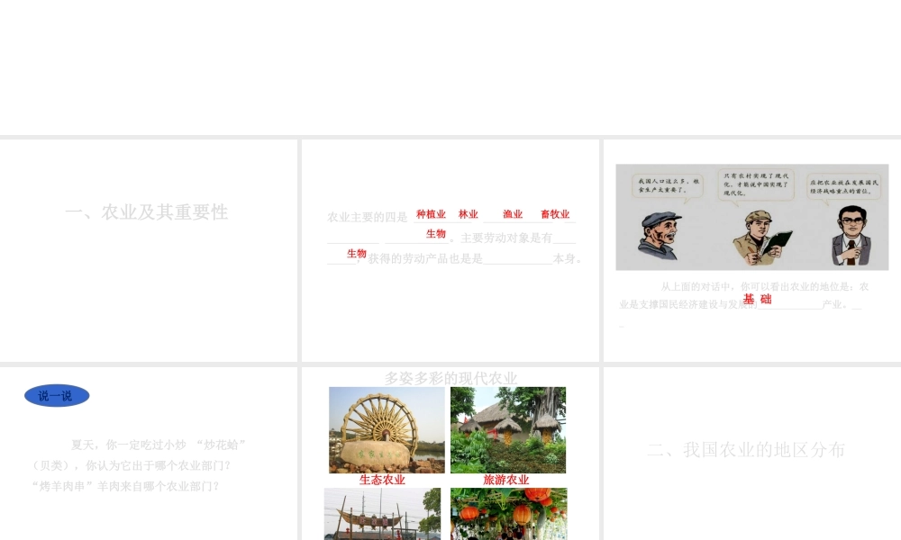 八年级地理上册 第四章 第二节《农业》课件2  （新版）新人教版-（新版）新人教版初中八年级上册地理课件