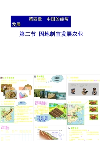 八年级地理上册 第四章 第二节《因地制宜发展农业》课件 新人教版