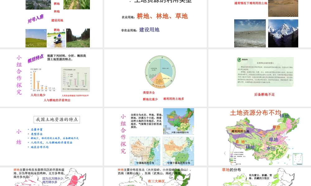 八年级地理上册 第三章 第二节 土地资源课件 （新版）新人教版-（新版）新人教版初中八年级上册地理课件