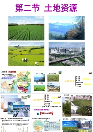 八年级地理上册 第三章 第二节 土地资源课件1 新人教版