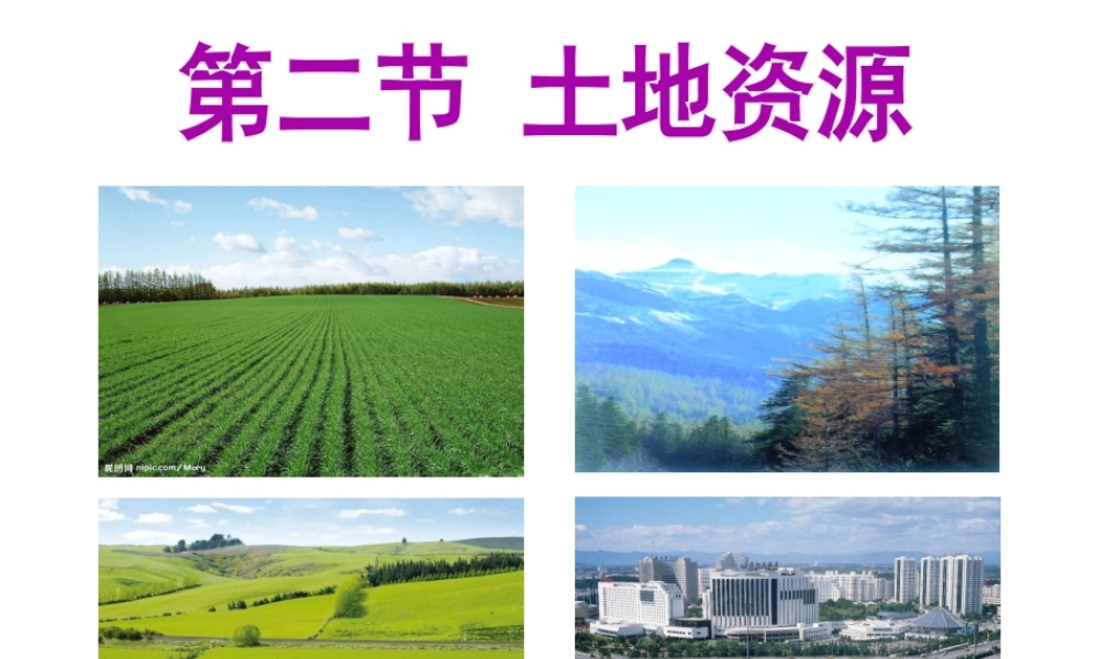 八年级地理上册 第三章 第二节 土地资源课件2 新人教版