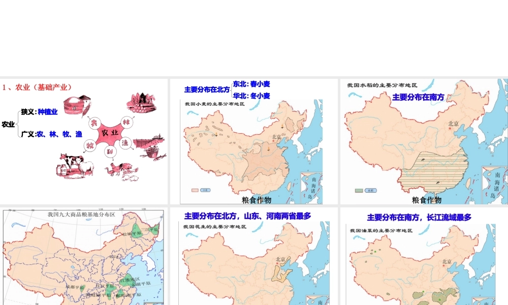 八年级地理上册 第四章中国主要产业课件 （新版）湘教版-（新版）湘教版初中八年级上册地理课件