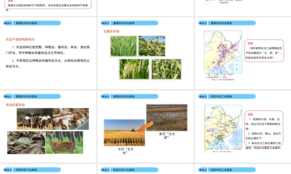 八年级地理下册 6.2 东北三省（第2课时）教学课件 （新版）商务星球版-（新版）商务星球版初中八年级下册地理课件