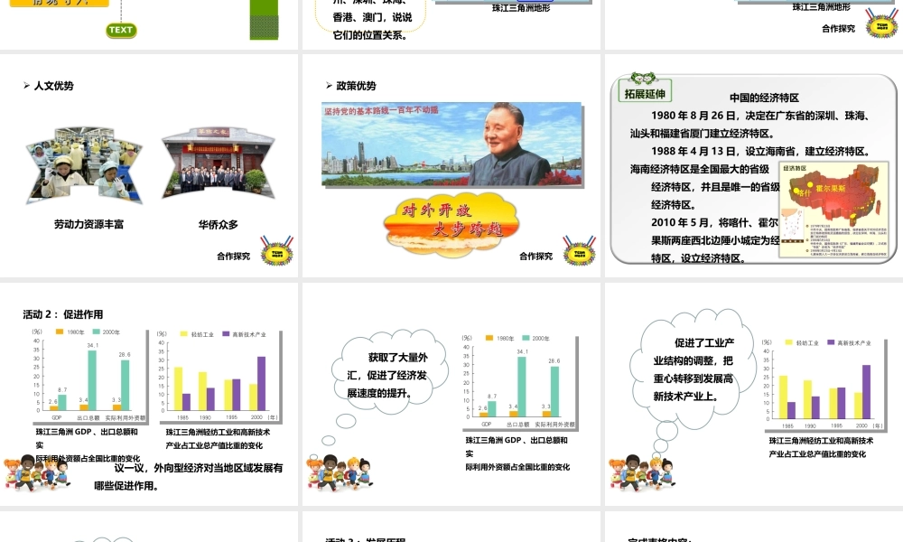 八年级地理下册 7.3 珠江三角洲和香港、澳门特别行政区（第1课时）课件 （新版）商务星球版