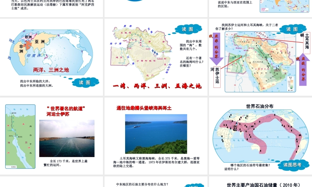 八年级地理下册 6.2 中东课件 （新版）中图版-（新版）中图版初中八年级下册地理课件