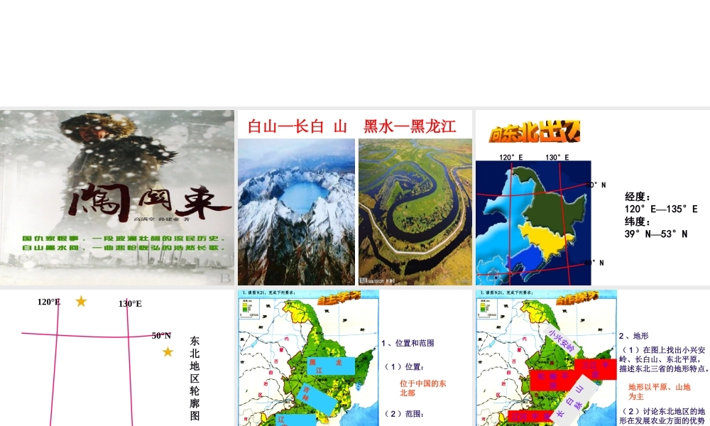 八年级地理下册 6.2“白山黑水”-东北三省课件 （新版）新人教版