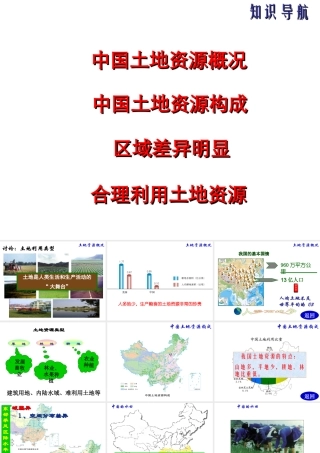 八年级地理上册 第三章 第二节中国土地资课件 湘教版