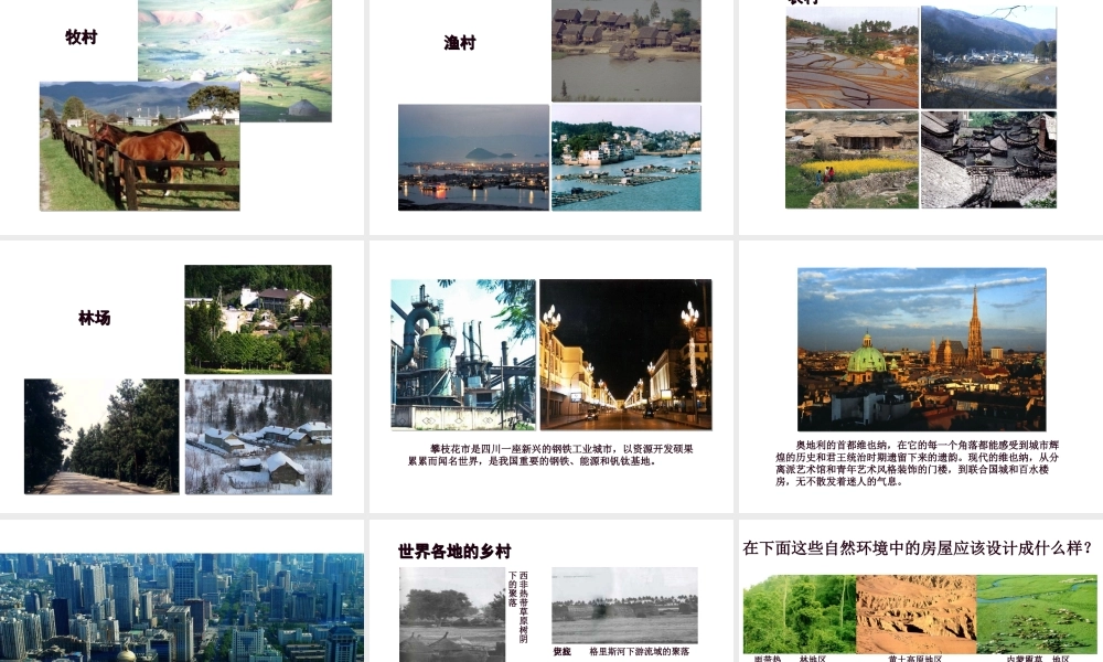 八年级地理上册 第三章 第三节 聚落课件 中图版