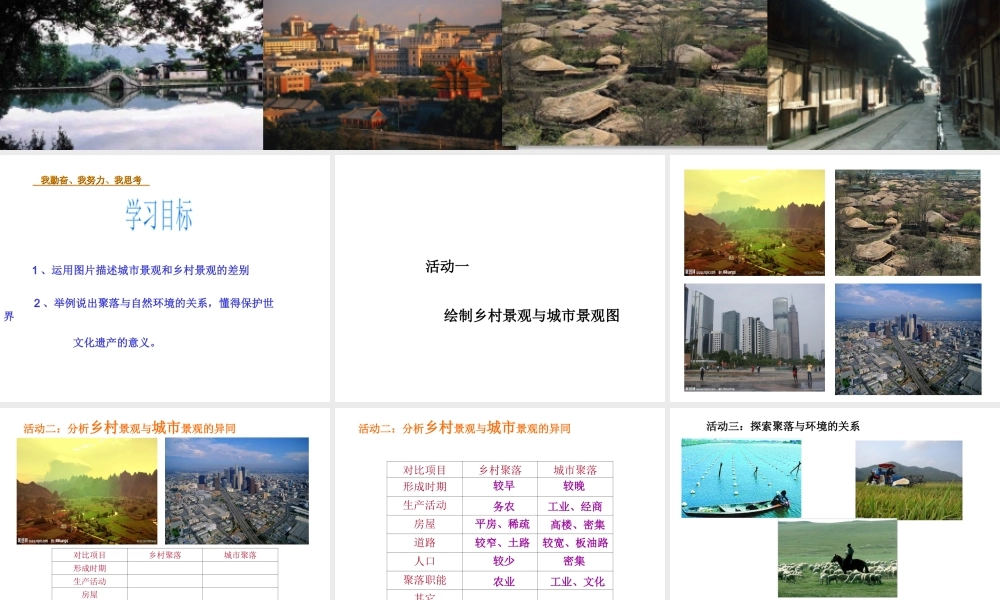 八年级地理上册 第三章 第三节 聚落课件1 中图版-中图版初中八年级上册地理课件