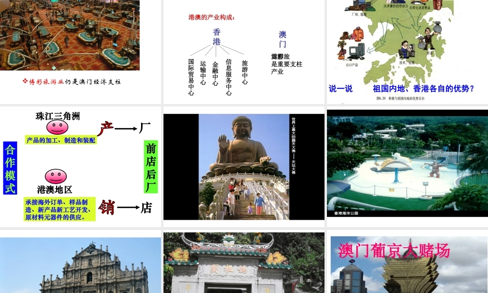 八年级地理下册 7.3“东方明珠”-香港和澳门课件 （新版）新人教版-（新版）新人教版初中八年级下册地理课件