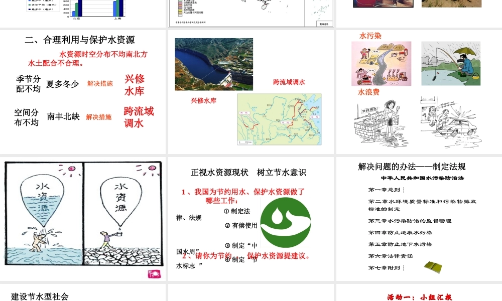 八年级地理上册《3.3 水资源》课件3 （新版）新人教版