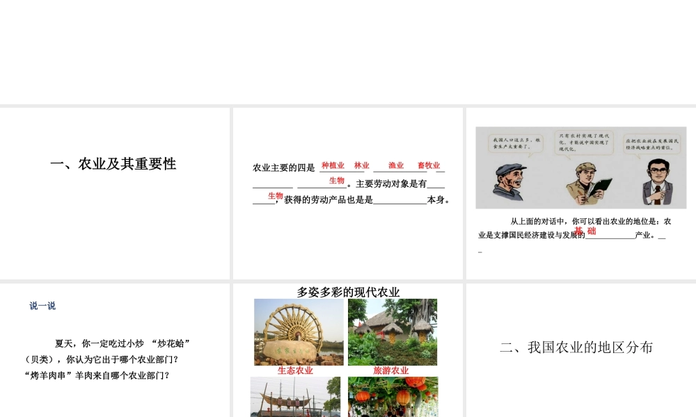 八年级地理上册《4.2 农业》课件2 （新版）新人教版