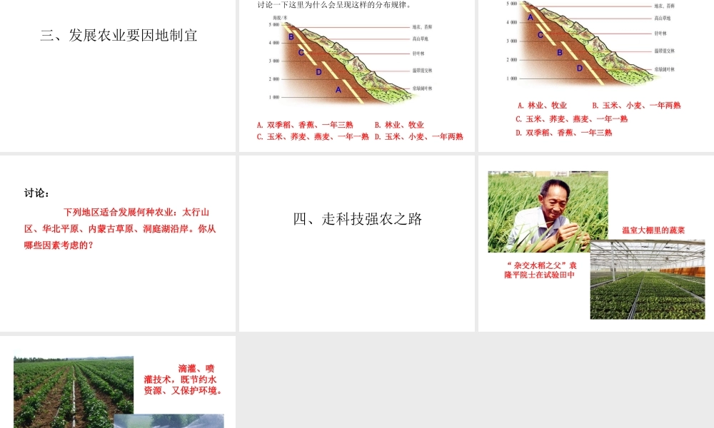 八年级地理上册《4.2 农业》课件2 （新版）新人教版