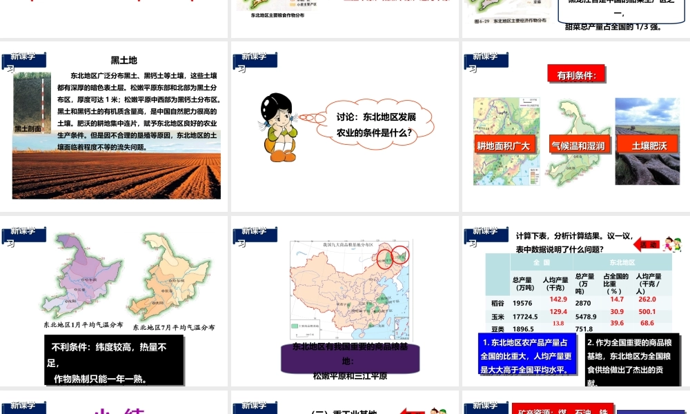 八年级地理下册 6.3 东北地区的产业分布课件 （新版）湘教版