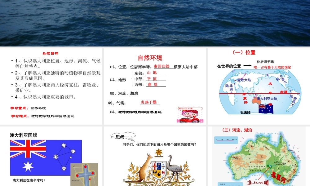 八年级地理下册 7.3《澳大利亚》课件1 中图版-中图版初中八年级下册地理课件