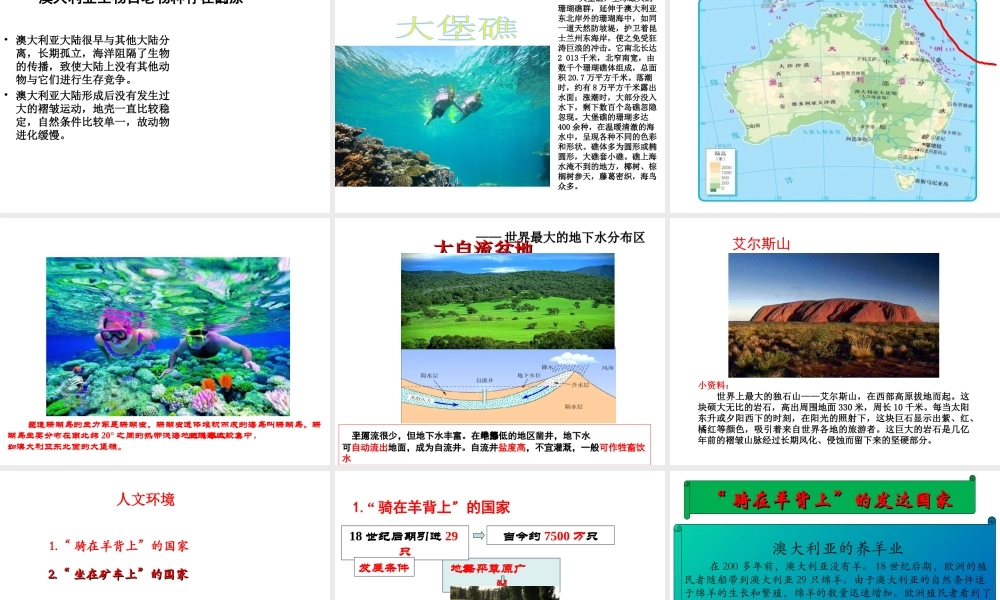 八年级地理下册 7.3《澳大利亚》课件1 中图版-中图版初中八年级下册地理课件