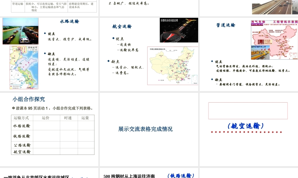 八年级地理上册《第4章 第3节 合理发展交通运输》（第2课时）教案 （新版）商务星球版-（新版）商务星球版初中八年级上册地理教案