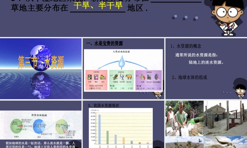 八年级地理上册 第三章 第三节 水资源课件 （新版）粤教版-（新版）粤教版初中八年级上册地理课件