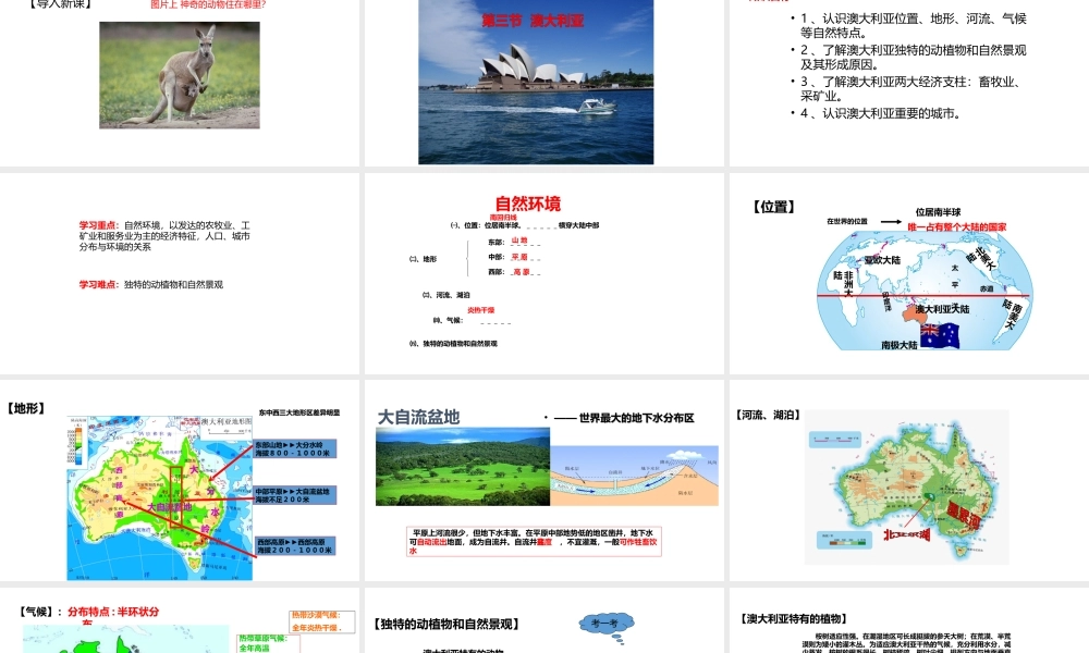 八年级地理下册 7.3澳大利亚课件 中图版-中图版初中八年级下册地理课件